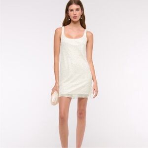 Abercrombie & Fitch white pearl Mini Dress